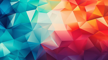 Colorful abstract background with triangles, geometric abstract background, Generative AI