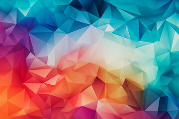 Fototapeta premium Colorful abstract background with triangles, geometric abstract background, Generative AI