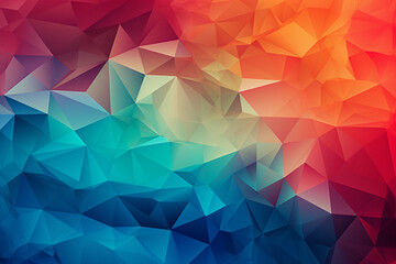 Colorful abstract background with triangles, geometric abstract background, Generative AI