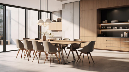 modern minimalist interior design of luxury kitchen