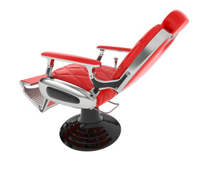 Barbershop chair isolated on transparent background. 3d rendering - illustration