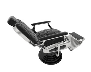 Barbershop chair isolated on transparent background. 3d rendering - illustration
