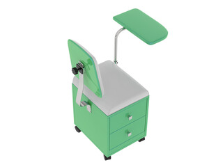 Beauty chair isolated on transparent background. 3d rendering - illustration