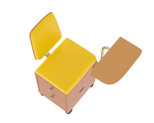 Beauty chair isolated on transparent background. 3d rendering - illustration