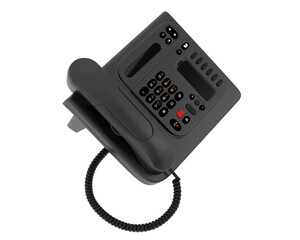 Cord phone isolated on transparent background. 3d rendering - illustration