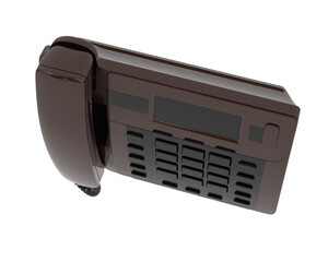 Cord phone isolated on transparent background. 3d rendering - illustration