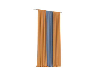 Curtains isolated on transparent background. 3d rendering - illustration
