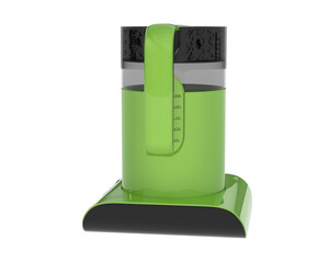 Kettle isolated on transparent background. 3d rendering - illustration