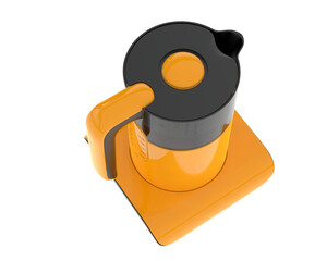 Kettle isolated on transparent background. 3d rendering - illustration