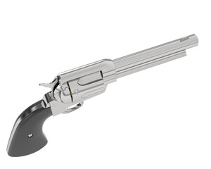 Old pistol isolated on transparent background. 3d rendering - illustration