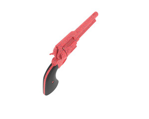 Old pistol isolated on transparent background. 3d rendering - illustration