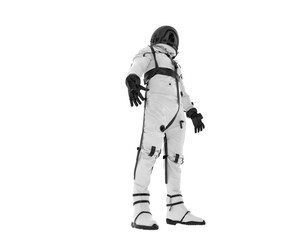 Space suit isolated on transparent background. 3d rendering - illustration