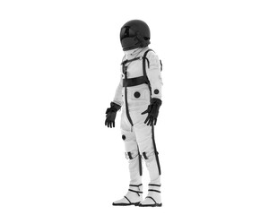 Space suit isolated on transparent background. 3d rendering - illustration