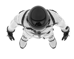 Space suit isolated on transparent background. 3d rendering - illustration