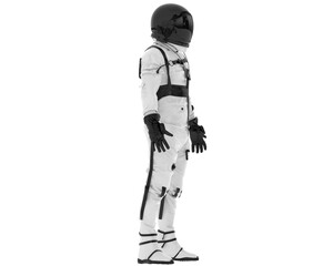 Space suit isolated on transparent background. 3d rendering - illustration