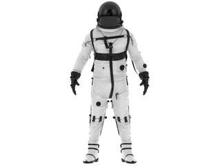 Space suit isolated on transparent background. 3d rendering - illustration