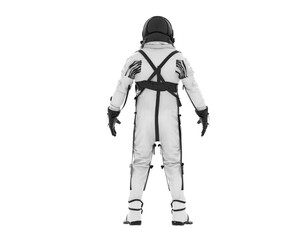 Space suit isolated on transparent background. 3d rendering - illustration