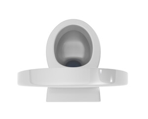 Toilet isolated on transparent background. 3d rendering - illustration