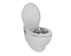 Toilet isolated on transparent background. 3d rendering - illustration