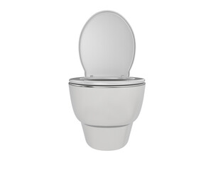 Toilet isolated on transparent background. 3d rendering - illustration