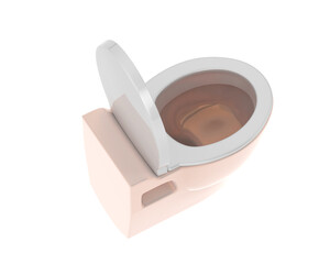 Toilet isolated on transparent background. 3d rendering - illustration