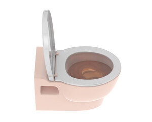 Toilet isolated on transparent background. 3d rendering - illustration