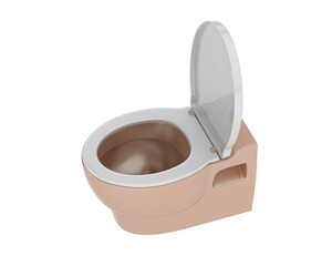 Toilet isolated on transparent background. 3d rendering - illustration