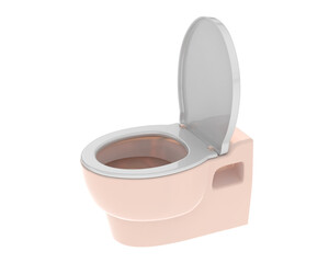 Toilet isolated on transparent background. 3d rendering - illustration