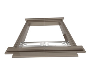 Window isolated on transparent background. 3d rendering - illustration