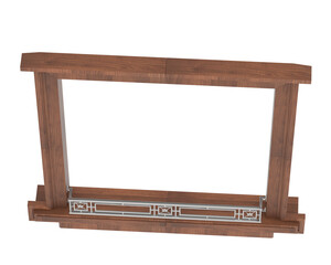 Window isolated on transparent background. 3d rendering - illustration