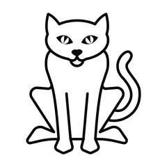 Cat icon vector on trendy design