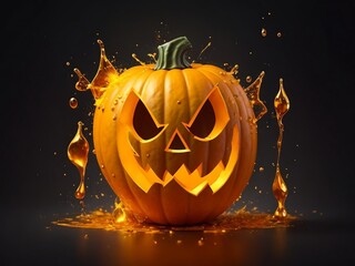 Happy Halloween Pumpkin, Scary Background 