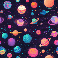 Cosmic Galaxy Celestial patterns featuring stars, galaxies, and cosmic elements vector art AI Generated
