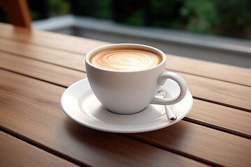 Fototapeta na wymiar Hot latte coffee