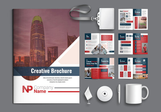 Creative Business Bifold Brochure Template