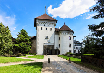 Fototapeta na wymiar Castle Velke Mezirici in Czech Republic, Vysocina district