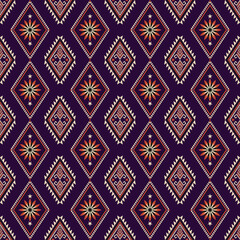 Geometric ethnic pattern seamless flower color. seamless pattern. Design for fabric,curtain,background,carpet,wallpaper,clothing,wrapping,Batik,mandalas,fabric,Vector illustration. pattern style.