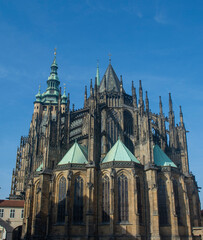 St. Vitus Cathedral At Prague Castle. The famous sobov of St. Vitus in the center of the capital of the Czech Republic