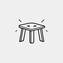 chair icon. vector illustration isolated on white