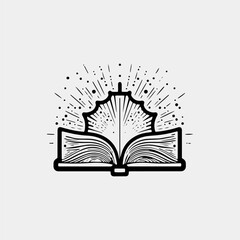 book icon in trendy flat style isolated on white background.