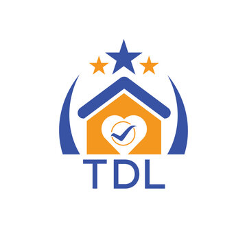 TDL House logo Letter logo and star icon. Blue vector image on white background. KJG house Monogram home logo picture design and best business icon. 
