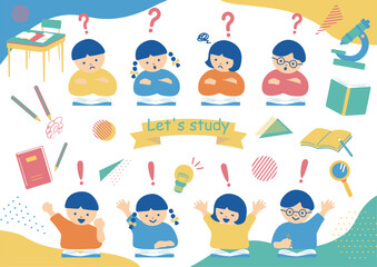 勉強する子供達