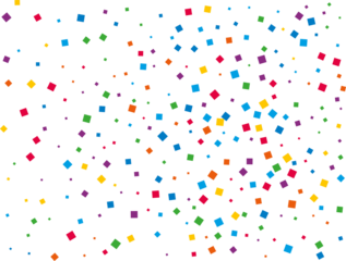 Wedding Rainbow Square Confetti