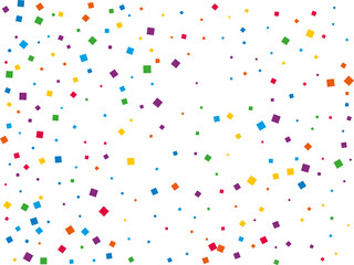 Wedding Rainbow Square Confetti