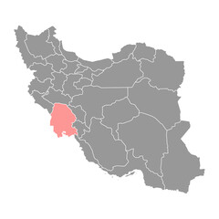 Fototapeta premium Khuzestan province map, administrative division of Iran. Vector illustration.