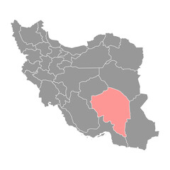 Kerman province map, administrative division of Iran. Vector illustration.