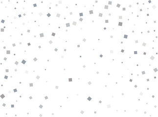 Elegant Shiny Silver Square Confetti