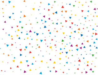 Fairy Rainbow Triangular Confetti