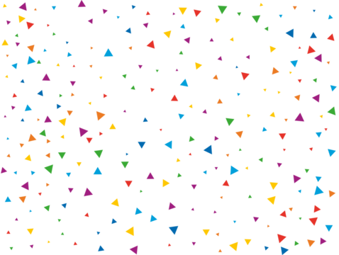 Fairy Rainbow Triangular Confetti