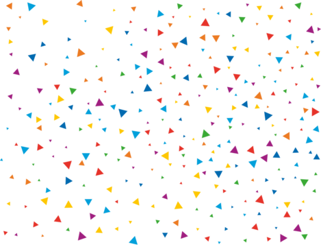 Fairy Rainbow Triangular Confetti